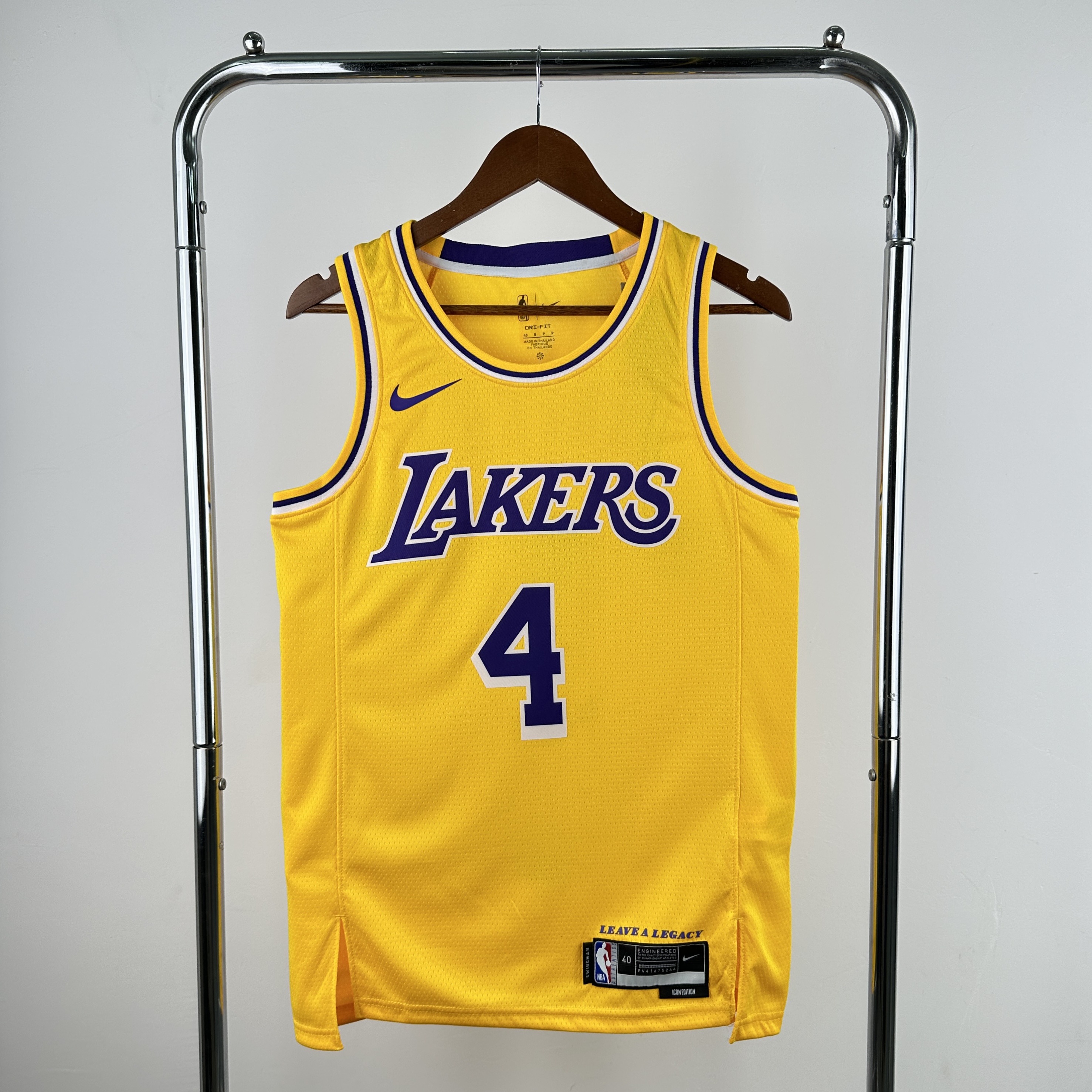 Men Los Angeles Lakers #4 Knecht Yellow Season Nike 2025 NBA Jersey